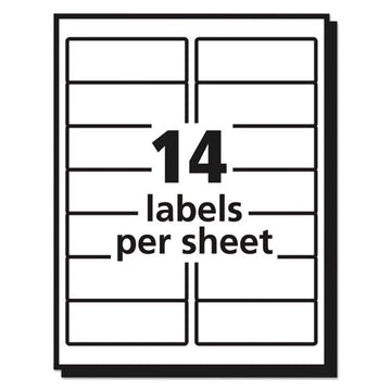 Avery® Matte Clear Easy Peel Mailing Labels W- Sure Feed Technology, Inkjet Printers, 1.33 X 4, Clear, 14-sheet, 25 Sheets-pack freeshipping - TVN Wholesale